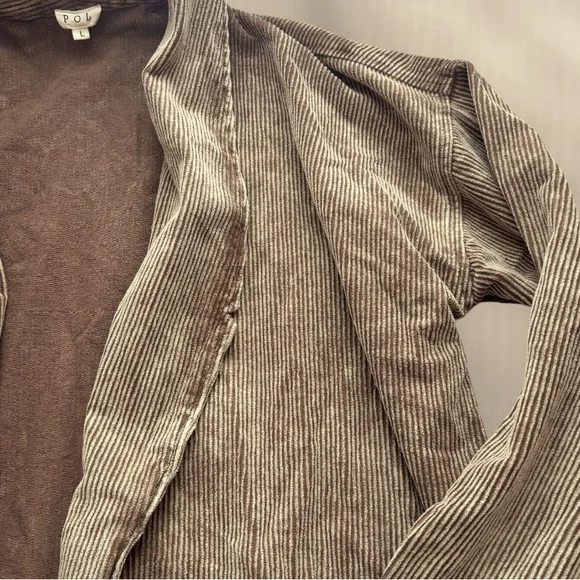 POL Oversized Open Raw Hem Corduroy Blazer Size Large - Picture 6 of 13
